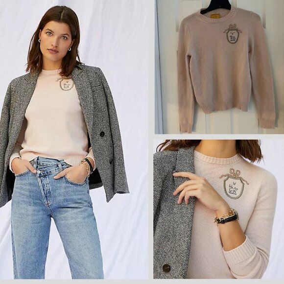 LE LION x Anthropologie Zodiac Aries Merino Wool crest Sweater 20198 - Picture 1 of 10